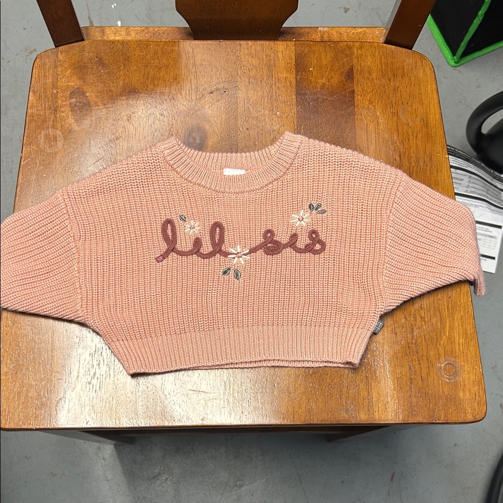Gerber Blush Knit Sweater with Floral Details